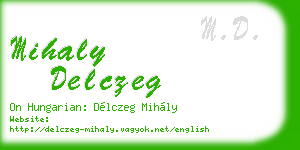 mihaly delczeg business card