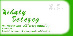 mihaly delczeg business card